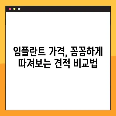 어금니 임플란트 가격, 빠르게 알아보는 설계 노하우 | 비용, 견적, 임플란트 종류, 가격 비교