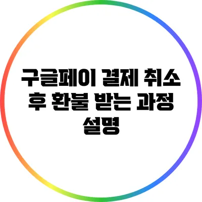 구글페이 결제 취소 후 환불 받는 과정 설명