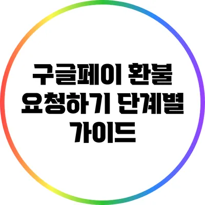 구글페이 환불 요청하기: 단계별 가이드