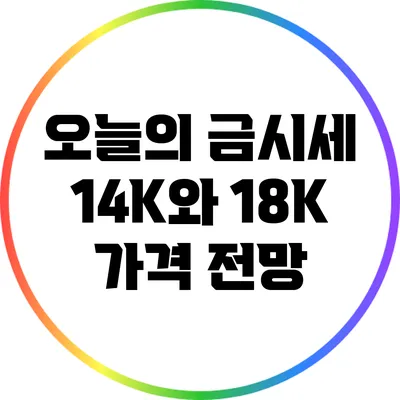 오늘의 금시세: 14K와 18K 가격 전망