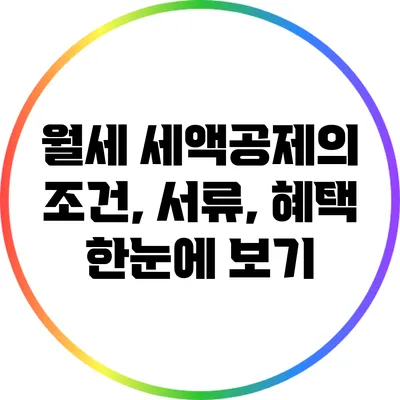 월세 세액공제의 조건, 서류, 혜택 한눈에 보기
