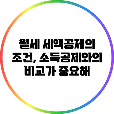 월세 세액공제의 조건, 소득공제와의 비교가 중요해