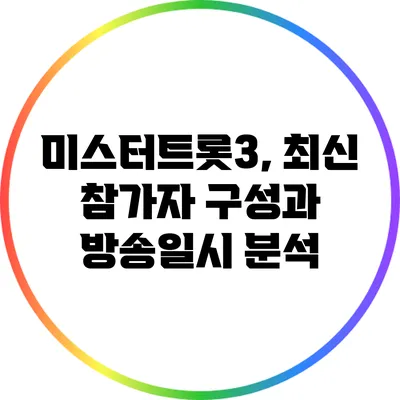 미스터트롯3, 최신 참가자 구성과 방송일시 분석