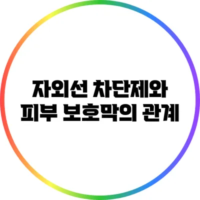 자외선 차단제와 피부 보호막의 관계