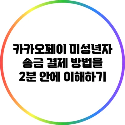 카카오페이 미성년자 송금 결제 방법을 2분 안에 이해하기