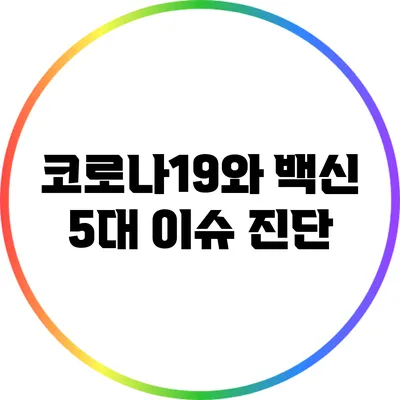 코로나19와 백신: 5대 이슈 진단