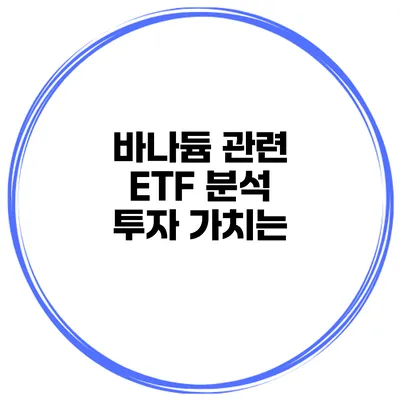 바나듐 관련 ETF 분석 투자 가치는?