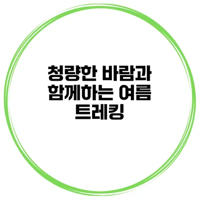 청량한 바람과 함께하는 여름 트레킹