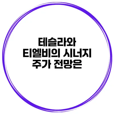 테슬라와 티엘비의 시너지 주가 전망은?