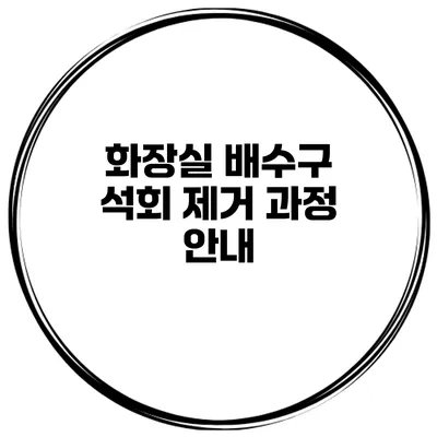 화장실 배수구 석회 제거 과정 안내