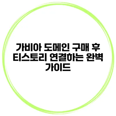 가비아 도메인 구매 후 티스토리 연결하는 완벽 가이드