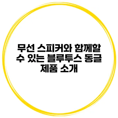 무선 스피커와 함께할 수 있는 블루투스 동글 제품 소개