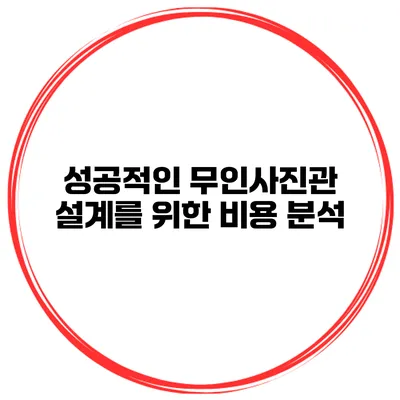 성공적인 무인사진관 설계를 위한 비용 분석